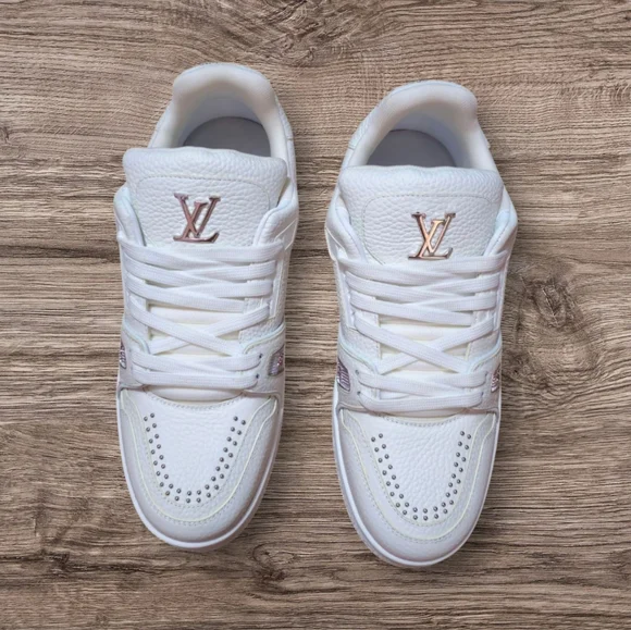 DS Louis Vuitton LV Trainer White Calf Leather - EU 42 (US 9) - 1ADDBY - Picture 4 of 6